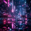 bright, energetic neon lit cityscape captured through music.