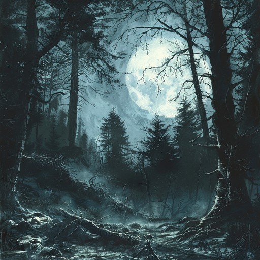 An unnerving ancient melody that conjures the creeping essence of an eerie forest at night. Compellingly woven with traditional instruments, the song carries mysterious whispers through haunted woods and tells the tale of lingering spirits.