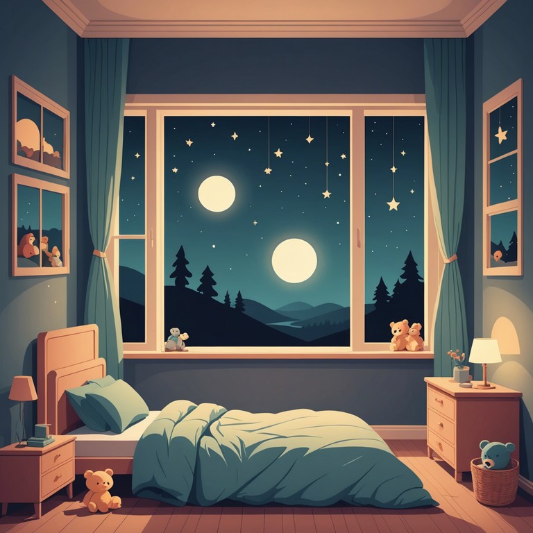 An instrumental track designed with a combination of gentle music box tunes and subtle electronic elements, creating a calming atmosphere ideal for sleeping or restful periods.