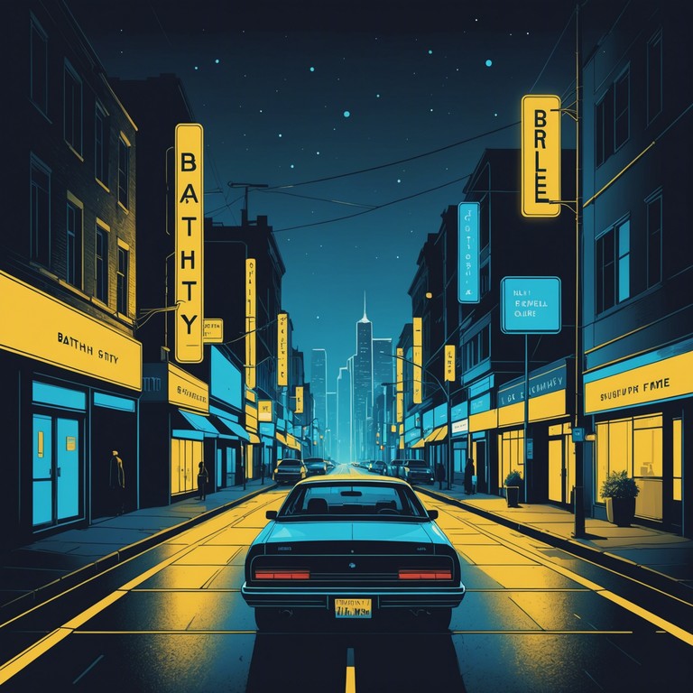 A composition blending deep bass lines with ethereal synth melodies, creating a perfect sonic backdrop for late night city life. This track conveys the rhythm of the streets under the soft glow of streetlamps.