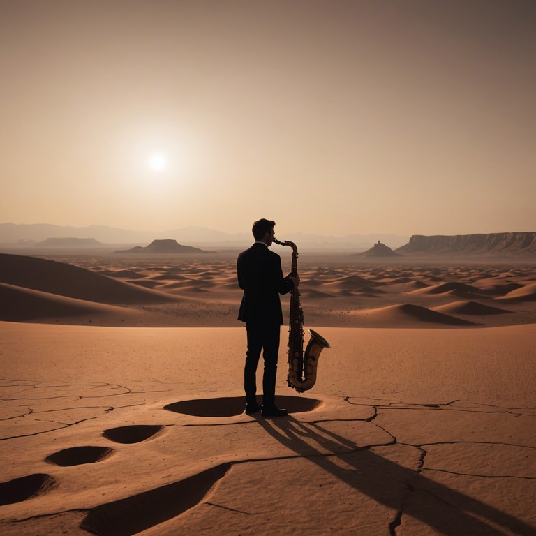 A lively instrumental piece that imagines a sunrise groove party on mars, blending earthly jazz with surreal martian sounds. The song creates an auditory bridge between the familiar and the cosmic, using the saxophone's melodic lines to simulate an uplifting, energetic vibe as if celebrating a new dawn on the red planet. The composition is meant to inspire feelings of adventure and wonder, enhancing the connection between two worlds through music.