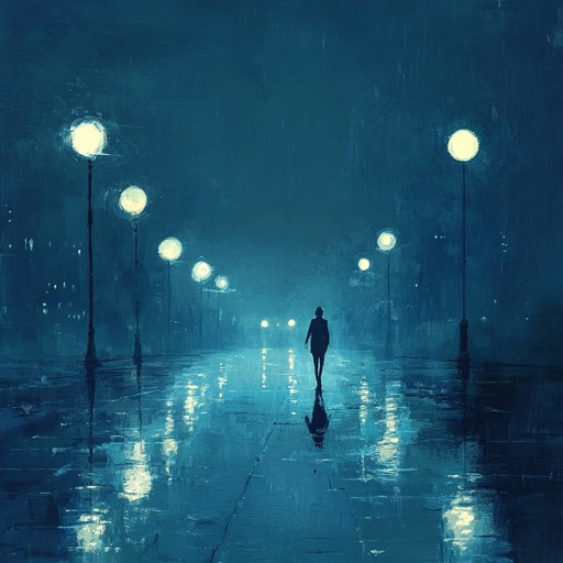 An evocative r&b instrumental that perfectly encapsulates a feeling of loneliness during a midnight rain. The track opens with delicate piano notes, building up with soft drums and atmospheric synth lines. The electric guitar brings out a soulful cry of yearning, making it a heart wrenching piece drenched in emotion.