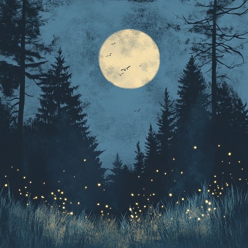 A gentle lullaby that evokes the serenity of a moonlit forest, featuring soothing harp melodies, and subtle nature sounds like flowing water and distant owls. The piece calms the mind and eases into a peaceful sleep, perfect for nighttime relaxation or a child's bedtime story. The blend of delicate harp strings and natural ambience offers an enchanting, comforting auditory experience