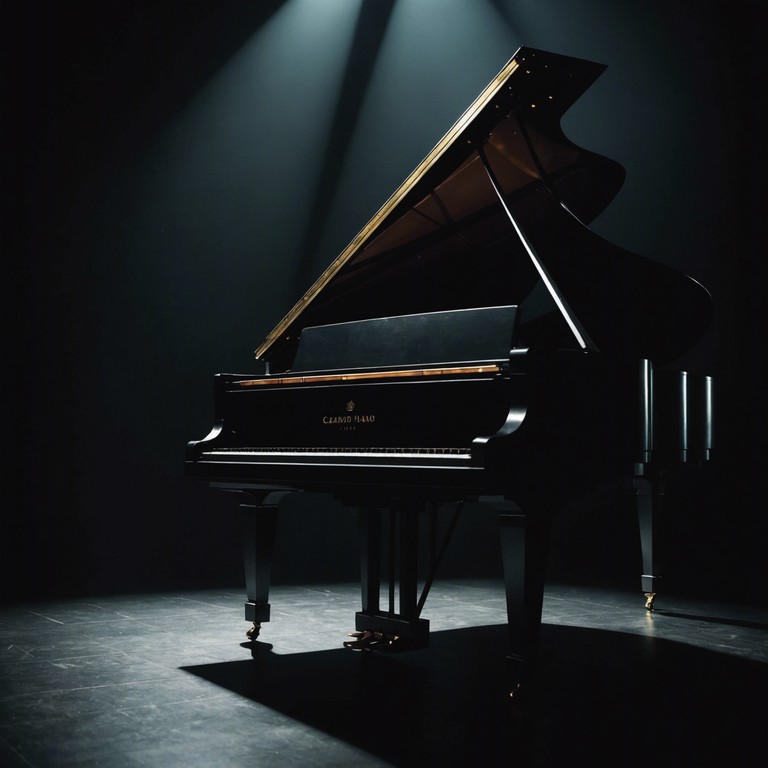 Echoes of silent curtains captures the essence of a cabaret theater dimly lit, with curtains that carry the weight of untold stories. The piano narrates these tales with a somber tone that miraculously finds a silver lining.