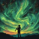 ethereal synth waves enhance traditional klezmer clarinet journey.