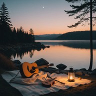 soft guitar under twinkling stars.