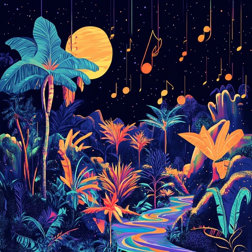 Listeners are taken on an auditory voyage through an extraterrestrial jungle soundscape filled with deep reggae bass, echoing rhythms, and swirling synths, making it a true space age dub adventure.