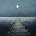 instrumental melody reflecting on solitude by the sea at night