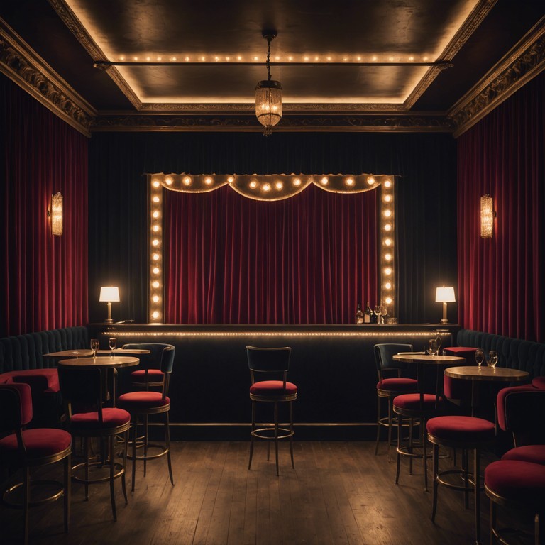 Imagine a dimly lit cabaret club, where soft piano melodies blend with the haunting ambiance of a forgotten theater. This track explores the eerie yet soothing depths of dark cabaret, capturing both the intimacy and the uncanny allure of a world that exists just out of the spotlight's reach. Subtle tones suggest the presence of lingering spirits, each note telling their whispered stories. The music evolves, gently unfolding layers of emotion that both comfort and unsettle, making it perfect for reflective moments or atmospheric storytelling. Imagine a dimly lit cabaret club, where soft piano melodies blend with the haunting ambiance of a forgotten theater. This track explores the eerie yet soothing depths of dark cabaret, capturing both the intimacy and the uncanny allure of a world that exists just out of the spotlight's reach. Subtle tones suggest the presence of lingering spirits, each note telling their whispered stories. The music evolves, gently unfolding layers of emotion that both comfort and unsettle, making it perfect for reflective moments or atmospheric storytelling.