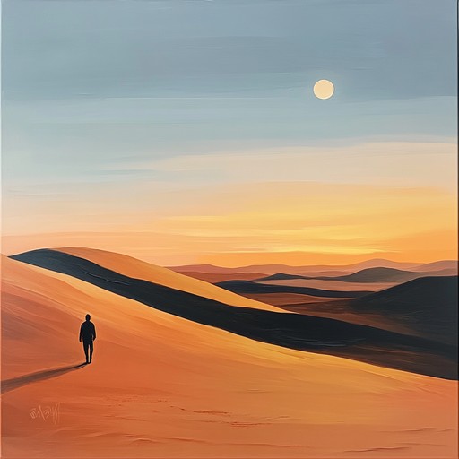 An instrumental piece featuring soothing middle eastern melodies that evoke images of tranquil deserts, ancient cities, and serene oases, utilizing traditional instruments to create a relaxing and immersive experience.