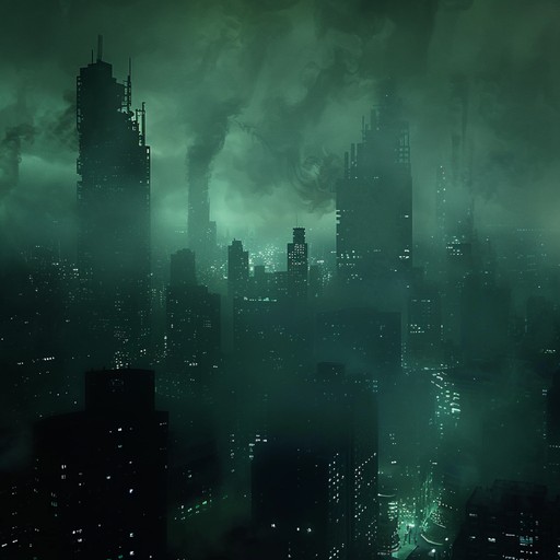 A track where apocalyptic metal riffs intertwine with dark, menacing urban beats, creating an eerie atmosphere that evokes a sense of impending doom, perfect for intense street scenarios.