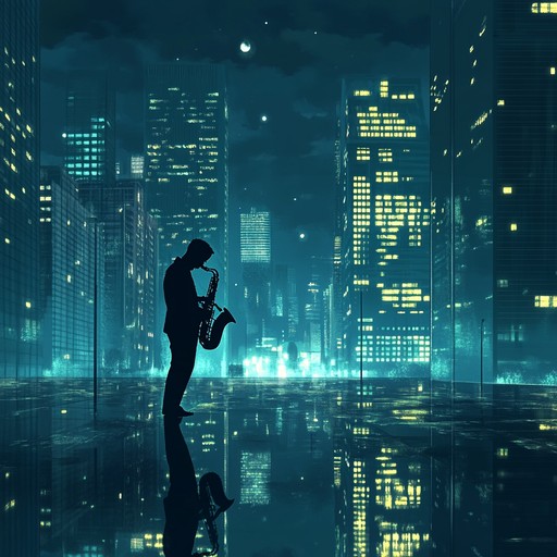 A soothing jazz instrumental where the saxophone leads a journey through quiet cityscapes, under the glow of streetlights, capturing moments of solitude and self discovery. Subtle piano and bass accompany, creating an atmosphere of peace and contemplation.