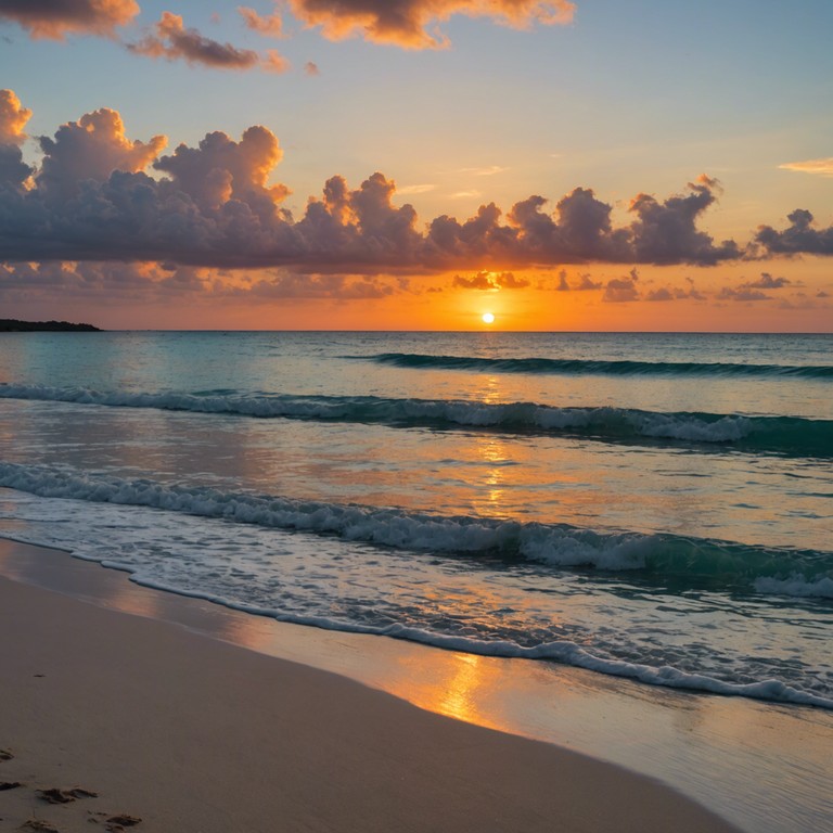 This track captures the spirit of a picturesque caribbean evening as the sun sets, casting golden hues across the water. The music combines traditional caribbean instruments with modern melodies, evoking a sense of peace and grandeur. The primary instrument is the steelpan, which carries the melody over soft, flowing rhythms, creating a majestic yet tranquil atmosphere.