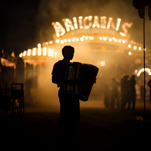 An unsettling polka piece that combines the lively rhythm of traditional polka with ominous, eerie melodies, creating a haunting and captivating atmosphere. The accordion leads with twisted harmonies, evoking images of a sinister midnight carnival.