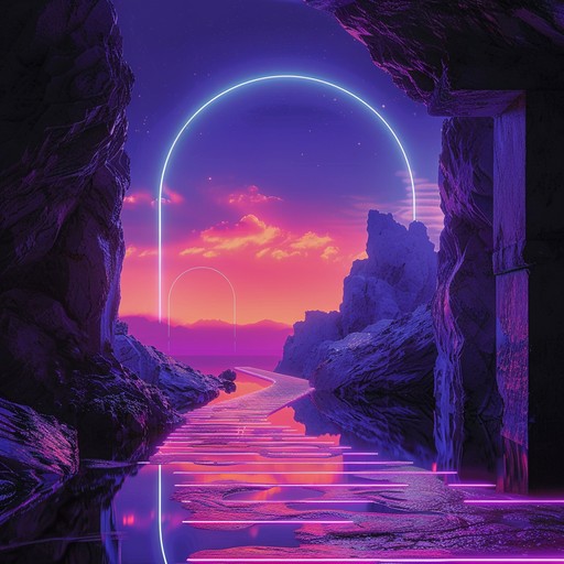 Immerse in a synthwave track that conjures the essence of neon-lit, cyberpunk cities with lush, atmospheric pads overlapping rhythmic, pulsating beats, perfect for evoking a sense of mystery and nostalgia from an imagined future of the 80s