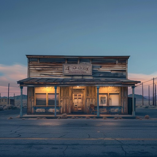 A brooding acoustic instrumental captures the essence of a ghost town at dusk, using deep reverb and minor keys to create an atmosphere of forgotten tales and hidden secrets.