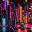 vibrant cyberpunk journey with energetic beats and happy synths.