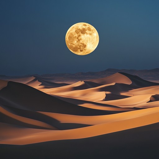 A mesmerizing composition that transports listeners to the serene and vast arabian desert under a moonlit night. Incorporating hypnotic elements and traditional arabic instrumentation, the piece weaves intricate melodies and subtle rhythms that evoke an otherworldly tranquility. The music flows like a gentle breeze across dunes, with each note reflecting the solitude and mystery of the desert. Perfect for creating an atmosphere of introspective calm and meditative contemplation.