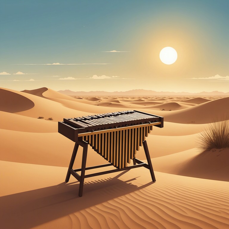 A captivating piece where rhythmic electronic patterns mimic the ebb and flow of desert sands, infused with intermittent exotic instrumentals that evoke a sense of both vastness and intimacy. This composition captures the surreal aspect of heatwaves and mirages, wrapping the listener in an auditory illusion of the desert.