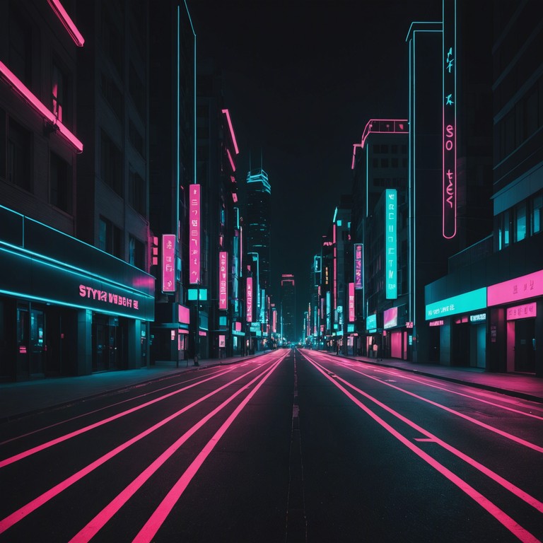 This track captures the essence of a late night drive through a neon lit cityscape, with the ghostly allure of 1980s synth textures and deep emotional undertones. The music cruises through a series of soothing synth waves that crest and dip into dark, thoughtful valleys, evoking feelings of both solace and solitude. The arrangement leverages minimalistic yet poignant soundscapes to convey a grand sense of yearning and introspection.