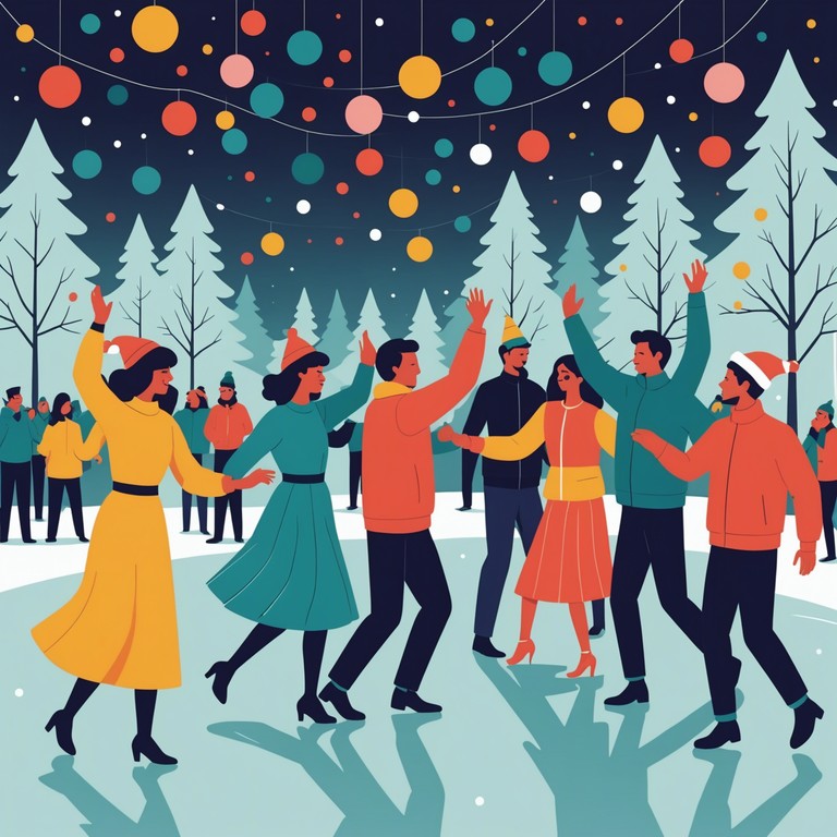 A vibrant and joyful dance rock piece pulsing with celebratory rhythms and seasonal vibes, making it perfect for holiday parties and winter festivities. The track combines energetic rock with the uplifting elements of holiday music into a unique festive dance anthem that invites listeners to dance and celebrate the winter season.