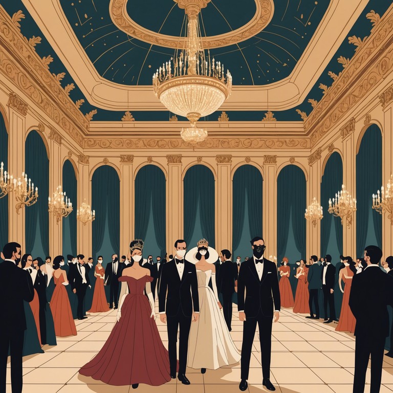 The midnight masquerade ball is an instrumental track that transports listeners to a lavish, secretive ball where masks hide more than just faces. The song layers complex piano melodies with a slow building intensity, creating an atmosphere filled with allure and concealed dramas. Each note plays like a whispered secret in the dimly lit hall of an ancient mansion.