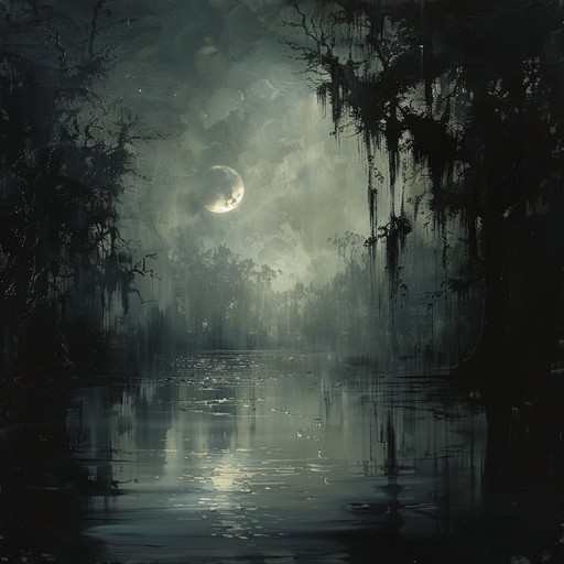 An ominous, instrumental blues track that taps into the deep, eerie essence of the delta blues. It features a haunting slide guitar melody over a minimalist rhythm, creating a spine chilling atmosphere reminiscent of mist covered bayous and shadowy crossroads. This track uses layers of reverb and echo to enhance the sense of foreboding and dark mystique.