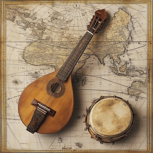 A heartfelt samba track intertwining the soulful tones of the oud with vibrant brazilian rhythms, symbolizing the blending of distant cultures and the universal language of music