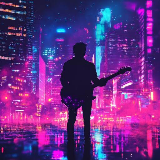 Energetic synths and driving guitars evoke rebellion in a neon lit anime world.