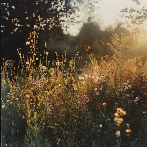 A nostalgic melody capturing the warmth of summer days in a serene meadow, featuring gentle acoustic guitar and light percussion for a soothing and uplifting experience.