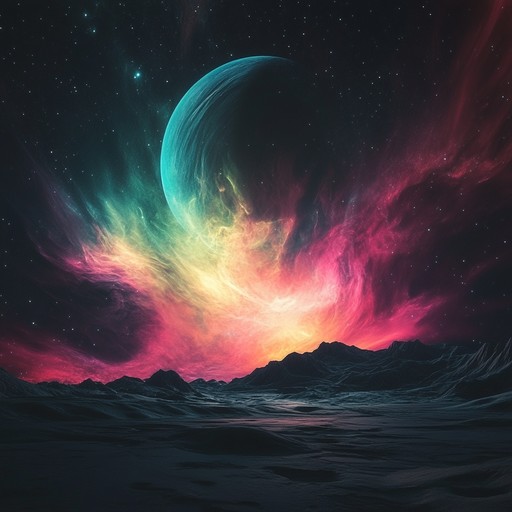 A soothing instrumental that captures the essence of celestial winds through the use of ethereal theremin melodies and lush synthesizer backgrounds, guiding listeners on a peaceful voyage among the stars.