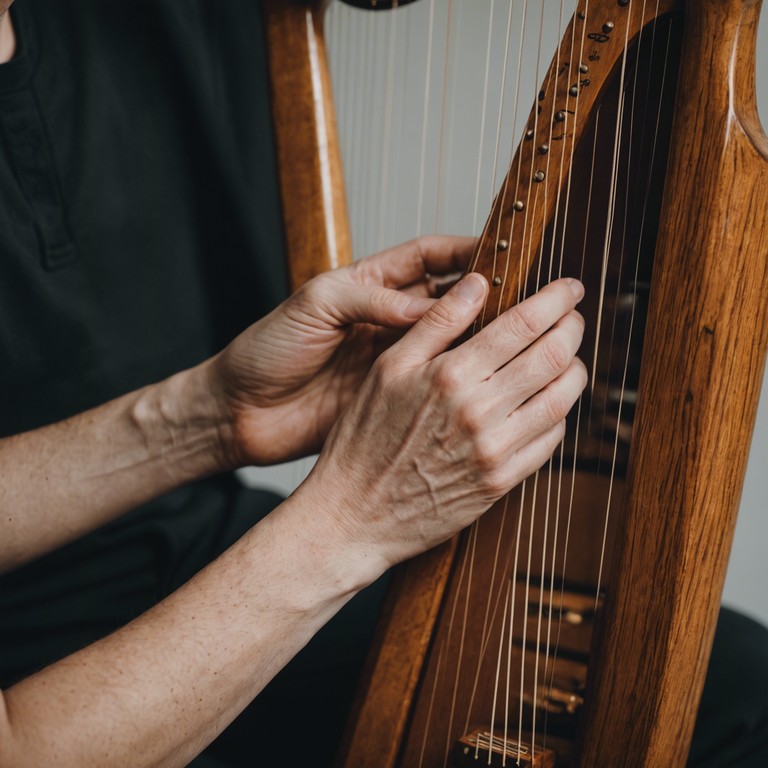 A textural exploration into the intimate and passionate moments of love, emphasizing the dynamic interplay of gentle crescendos and soft whispers of a solo harp performance.