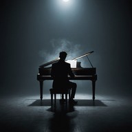 haunting solo piano under starlight