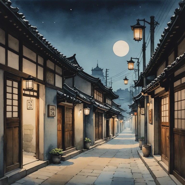 Echoing the themes of the primary track, this variation offers a softer acoustic progression, focusing on the mystical aspects of seoul’s historical alleyways. It enhances the mystical journey through gentle melodies that seem to whisper tales of the ancient city.