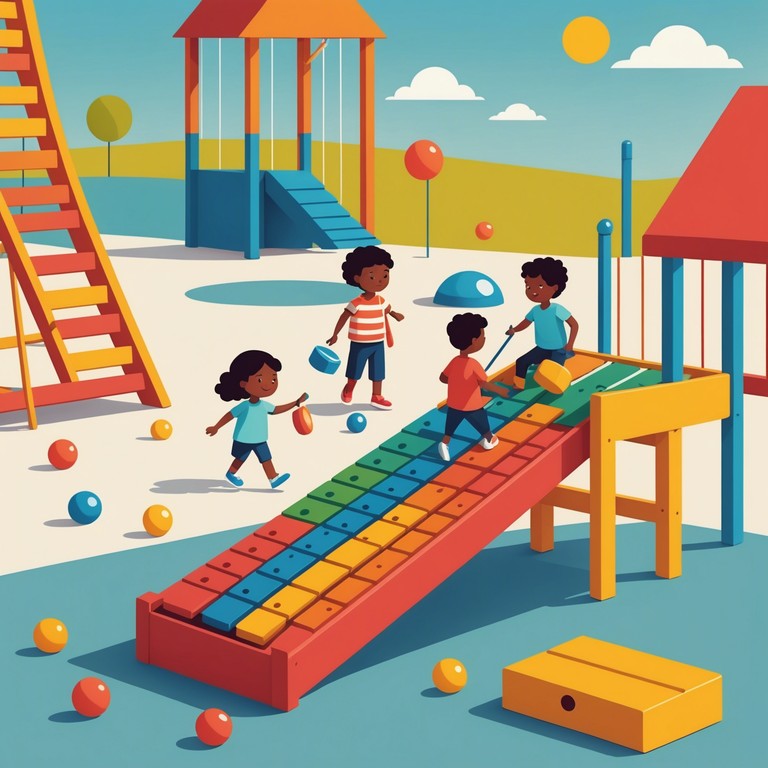 This children's music piece evokes the playfulness and innocence of a sunny day at the playground, tailored to capture the imagination and elevate the spirits of young children. With lyrical melodies that encourage dancing and play, it's perfect for interactive children's shows or playful educational programs.