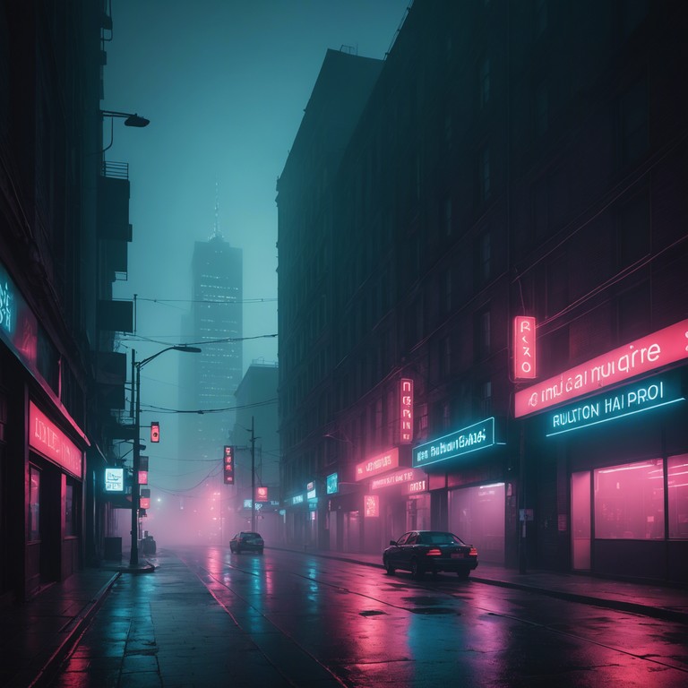 Venturing through a foggy urban setting where the glow of neon permeates every corner, creating a mysterious yet profoundly beautiful soundscape. This track is a mix of gentle electronic rhythms and distant ethereal sounds that envelop the listener in a deep, contemplative state