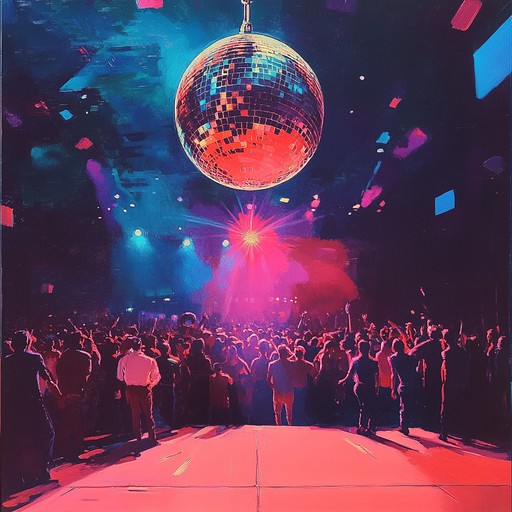 An upbeat blend of disco and funk that fuels the dancefloor with energetic rhythms, featuring a driving bass guitar, funk infused riffs, and shimmering synths, capturing the exhilaration of a passionate night out.