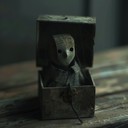 an eerie and unsettling tune playing from an old, haunted music box