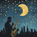 an instrumental swing tune evoking calm, moonlit night ambiance.