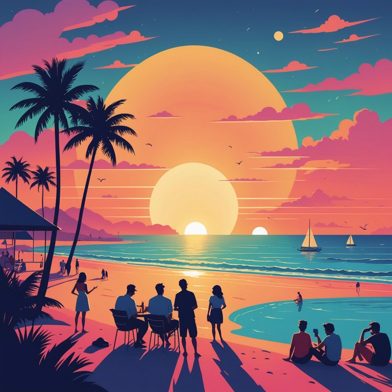 Imagine the perfect blend of chillwave tones with a more dynamic beat, making it ideal for a late afternoon beach party as the sun sets. The song uses layered synths and electronic beats to invoke the feeling of dancing lightly on sand, carefree and spirited.