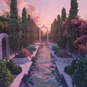 serene baroque instrumental evoking peaceful garden strolls