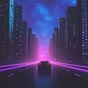 melodic synthwave track evoking lush nostalgic night time cityscapes.