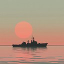 a calm melody reflecting russian sailors' tranquil evening voyage.