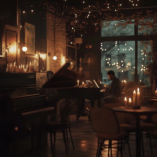 Imagine a cozy, dimly lit cafe where sultry, smoky jazz ambiance mixes effortlessly with chillout lofi vibes. The music carries you to a serene state, perfect for late night relaxation and intimate conversations. Subtle piano riffs, gentle drum brushes, and warm bass lines create a smooth and soulful soundscape.