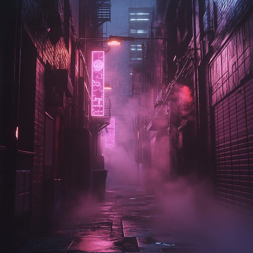 Dive into an enigmatic urban nightscape where deep, mystical synthesized sounds intertwine with rhythmic urban beats, reflecting the duality of city life wrapped in a shroud of mystery.