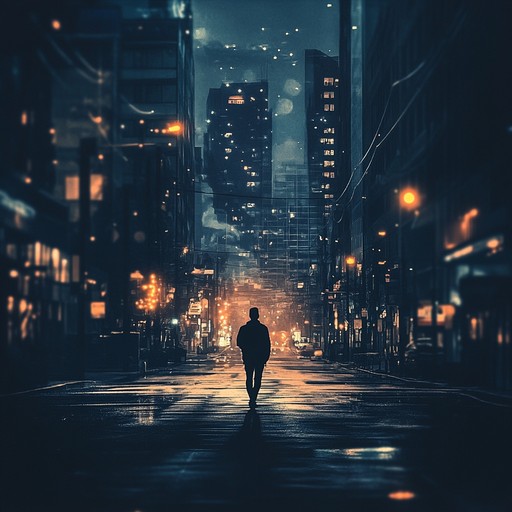 An introspective hip hop instrumental that blends mellow beats with atmospheric samples, evoking the feeling of wandering alone through the city at night, contemplating life and personal growth