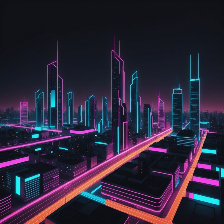 A high energy, exhilarating journey featuring bright, futuristic synths and thunderous bass drops that elevate the listener to new heights, mimicking an energetic leap into a neon sky future. The song combines a fast paced rhythm with clusters of electronic effects that create a sense of rapid forward motion, perfect for high octane environments or innovative tech showcases.