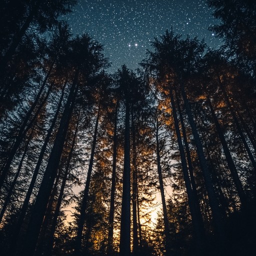 A symphonic exploration of the nocturnal symphony experienced during a camping trip in the forest. Earthy tones blend with occasional wildlife calls, creating an immersive auditory landscape. The track progresses from gentle evening breezes to the mysterious sounds of the night