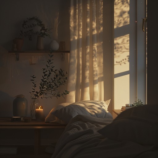 A soothing track with a gentle rhythm and a minimalist approach, echoes the soft whispers of a serene night. Soft synth pads combine with occasional plucks to evoke a dreamy ambiance ideal for unwinding after a long day. Perfect for playing in the background as you drift into sleep or contemplation.