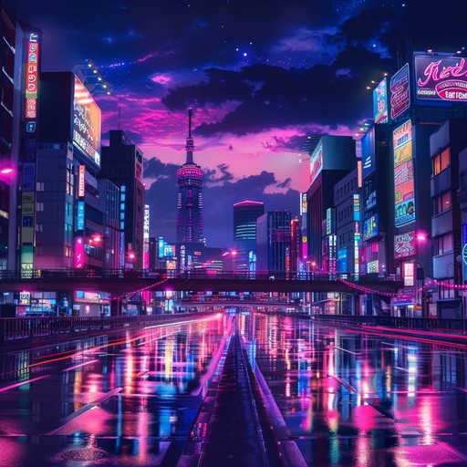 This energetic j pop composition features playful and vibrant synth melodies, creating an upbeat and lively atmosphere. Picture neon lights illuminating the streets of tokyo as the rhythm drives the excitement forward